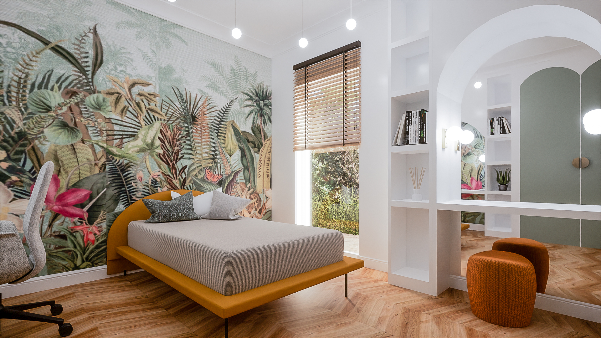 Pokój nastolatki Tropikalny las